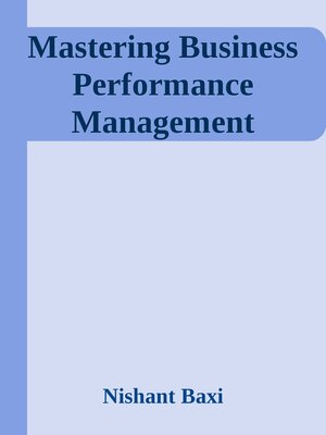 cover image of Mastering Business Performance Management